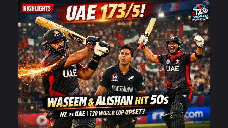 T20 World Cup LIVE Waseem & Alishan Fire UAE to 1735 Against New Zealand